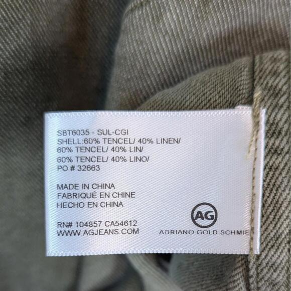 AG jeans heavyweight linen blend oversized shirt dress - Picture 7 of 7